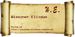 Wieszner Elizeus névjegykártya
